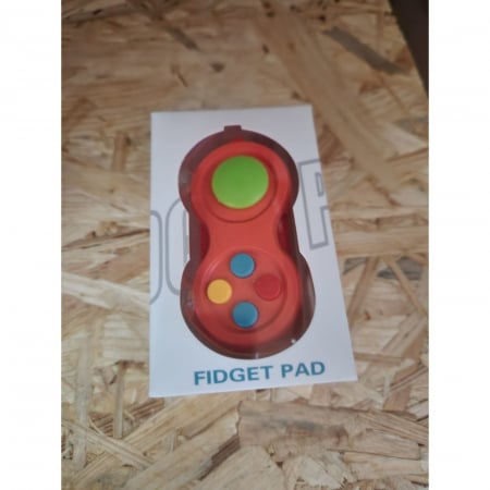 Jucarii, Copii & Bebe - Jucarie Interactiva, Flippy, Model Fidget Pad, Antistres, +3 Ani, Functii Multiple, 5.5 x 3.5 x 11 cm, Roz