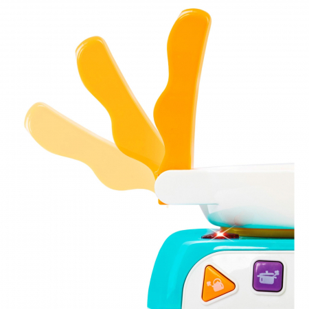 Jucarie interactiva bebe, Oala magica de gatit cu forme, sunete si lumini, Albastra [4]