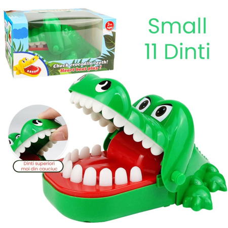 Jucarie interactiva Crocodil Dentist, Flippy, Joc de Grup/Familie, 11 Dinti, Small 15 x 10 x 7.5 cm, Verde [2]