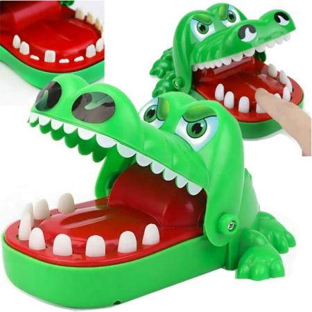 Jucarie interactiva Crocodil Dentist, Flippy, Joc de Grup/Familie, 11 Dinti, Small 15 x 10 x 7.5 cm, Verde [3]