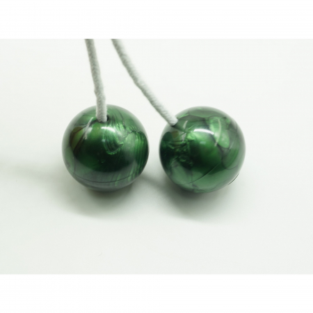 Jucarie interactiva cu bile, Flippy, Clackers ball, antistres, Verde, 40 mm [2]