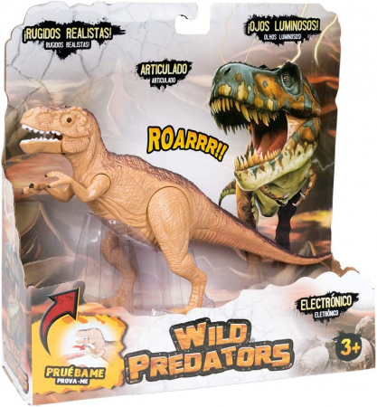 Jucarii, Copii & Bebe - Jucarie interactiva dinozaur cu lumini si sunete Tyrannosaurus Rex, 24 cm