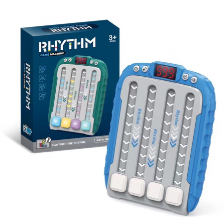 Jucarie Interactiva, Flippy, Joc Rhythm, +3 Ani, din ABS, 6 Niveluri, 15 x 3 x 11 cm, Functie Muzicala, Albastru [2]
