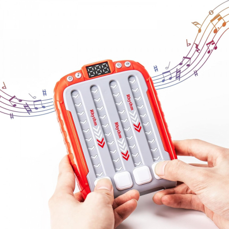 Jucarie Interactiva, Flippy, Joc Rhythm, +3 Ani, din ABS, 6 Niveluri, 15 x 3 x 11 cm, Functie Muzicala, Rosu [1]