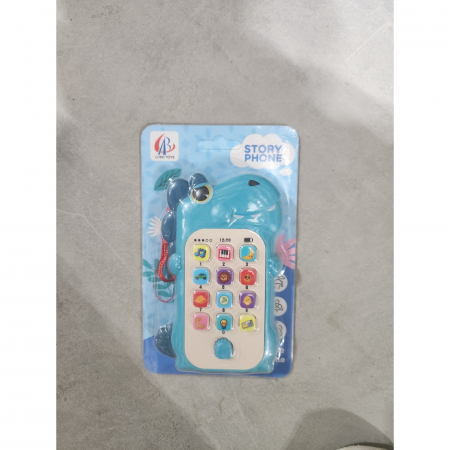 Jucarii, Copii & Bebe - Jucarie Interactiva, Flippy, Telefon Inteligent, Model Dinozaur, Functii Educative, Muzicale si Voce, 4-6 ani, 19 x 11.5 cm, din Plastic, Albastru