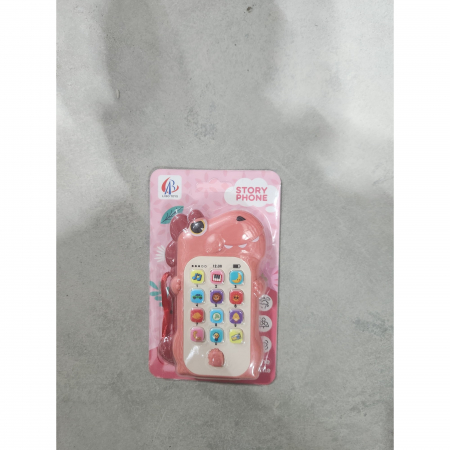 Jucarii, Copii & Bebe - Jucarie Interactiva, Flippy, Telefon Inteligent, Model Dinozaur, Functii Educative, Muzicale si Voce, 4-6 ani, 19 x 11.5 cm, din Plastic, Roz