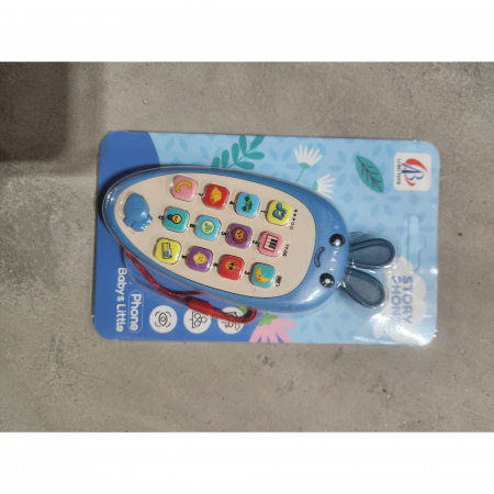 Jucarii, Copii & Bebe - Jucarie Interactiva, Flippy, Telefon Inteligent, Model Morcov, Functii Educative, Muzicale si Voce, 4-6 ani, 19 x 11.5 cm, din Plastic, Albastru