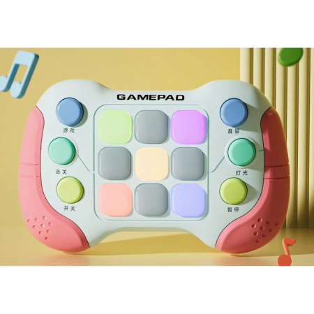 Jucarie Interactiva Flippy, Tip Consola Pop It, 6 butoane functionale, 5 Moduri de Joc, 600 Niveluri, + 3 ani, Rosu/Gri [1]