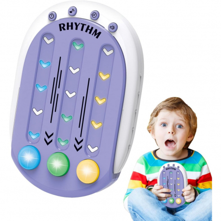 Jucarie Interactiva, Flippy, Tip Jocuri Ritmice, +3 Ani, din ABS, 8 Niveluri de Joc, 9.5 x 2.5 x 13.6 cm, Mov [4]