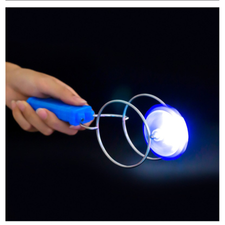 Jucarie Interactiva, Flippy, Titirez Magnetic, cu Led, 19.8 x 5 cm, Albastru [4]