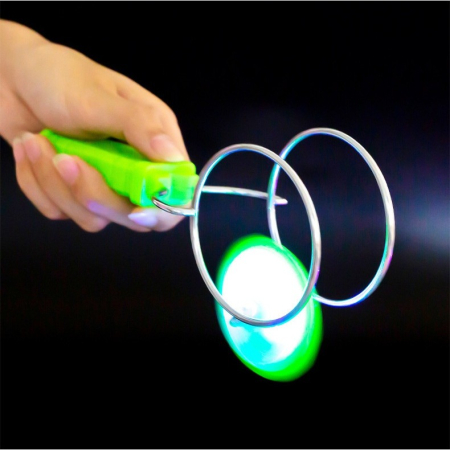 Jucarie Interactiva, Flippy, Titirez Magnetic, cu Led, 19.8 x 5 cm, Verde [3]