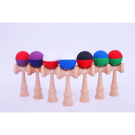Kendama - Jucarie Interactiva Kendama, Flippy, din Lemn, 18 cm, Joc de Indemanare pentru Copii si Adulti, Model Amestecarea a trei culori - Kendama Model 7 Diferent Models