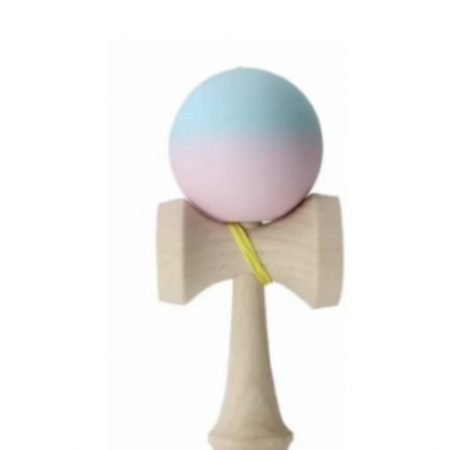 Jucarie Interactiva Kendama, Flippy, din Lemn, 18 cm, Joc de Indemanare pentru Copii si Adulti, Model Gradient 5, Albastru/Lila [1]