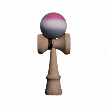 Jucarie Interactiva Kendama, Flippy, din Lemn, 18 cm, Joc de Indemanare pentru Copii si Adulti, Model Gradient 9, Rosu/Alb/Gri [1]
