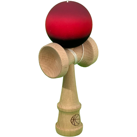 Jucarie Interactiva Kendama X Profesionala, Flippy, din Lemn cu Bila Cauciucata, 18 cm, Joc de Indemanare pentru Copii si Adulti, Gradient Mov/Rosu/Negru [1]