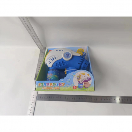 Jucarie Interactiva pentru Baloane de Sapun, Flippy, Sunete si Lumini, Model Pistol, cu 8 Orificii, Mov [1]