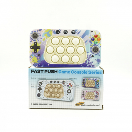 Jucarie interactiva tip consola pentru copii Flippy, speed push whack-a-mole, joc de viteza pop it, material ABS/silicon, cu nivele, sunete si lumini, 15.5 x 7.6 x 5.3 cm, model culori, multicolor [2]