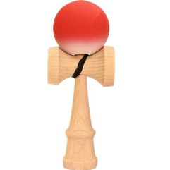 Kendama - Jucărie Kendama interactivă, Flippy, din lemn, 18 cm, joc de îndemânare pentru copii și adulți, model gradient - roz și alb