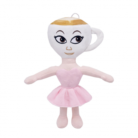 Jucarii, Copii & Bebe - Jucarie Moale de Plus Italian Brainrot, Flippy, cu Agatatoare, Model Ballerina Cappuccina, Jucarie Moale pentru Copii, 30 x 20 cm, Roz