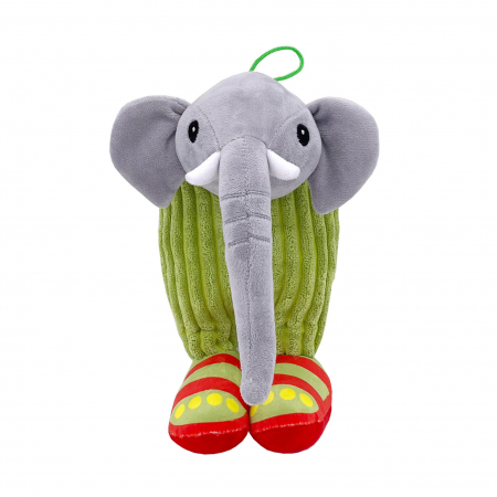 Jucarii, Copii & Bebe - Jucarie Moale de Plus Italian Brainrot, Flippy, cu Agatatoare, Model Elefant Cactus Lirili Larila, Jucarie Moale pentru Copii, 25 x 12 cm, Verde Gri