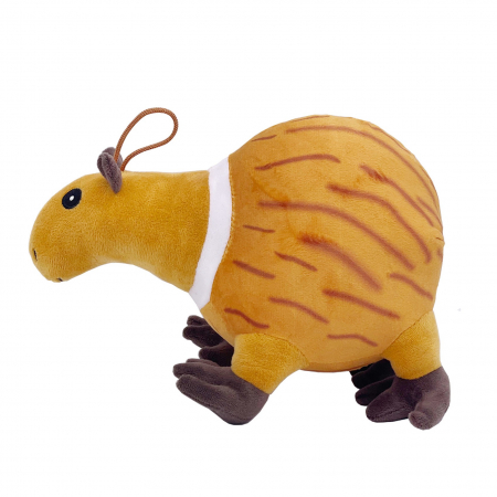 Jucarii, Copii & Bebe - Jucarie Moale de Plus Italian Brainrot, Flippy, cu Agatatoare, Model Guinea Pig Burbaloni Luliloli, Jucarie Moale pentru Copii, 25 x 17 cm, Maro deschis