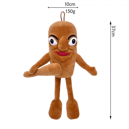 Jucarie Moale de Plus Italian Brainrot, Flippy, cu Agatatoare, Model Omul de Lemn Tung Tung Tung Sahur, Jucarie Moale pentru Copii, 37 x 10 cm, Maro [1]