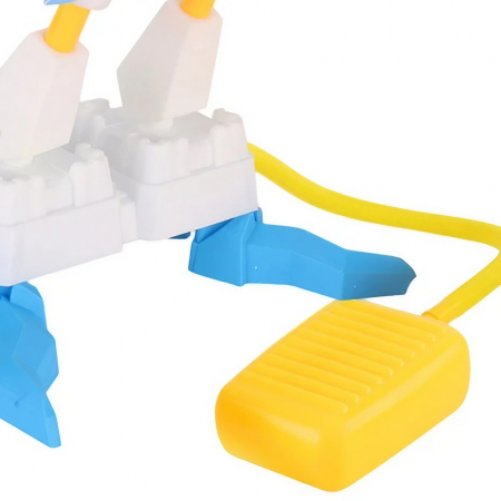 Jucarie pentru Copii, Flippy, Lansator de Rachete cu Piciorul, Doua Lansatoare, 4 Rachete Fara Lumini, 2 Aircrafts, 33x25x27 cm, Galben-Albastru [4]