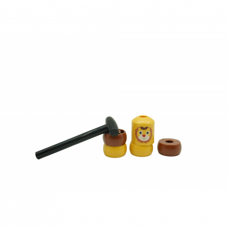 Jucarie Pentru Copii, Flippy, Leu Indestructibil, 6 Piese Demontabile, +3 Ani, Maro/Galben [3]