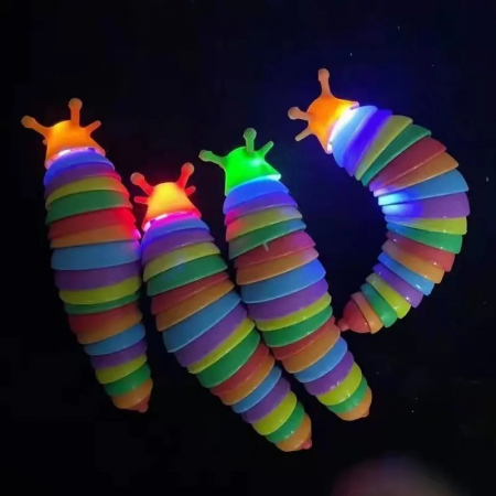Jucarie Senzoriala Antistres, Flippy, Fidget Toys, Omida Curcubeu, 18.6 cm, Functie de Luminat, +3 Ani, Multicolor [6]