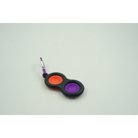 Jucarie Senzoriala Antistres, Simple Dimple, Breloc 2 Bulinute, Negru [2]