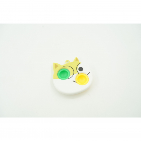 Jucarie senzoriala antistres, Simple Dimple, Breloc cu 2 bulinute, Pisicuta, Multicolor [1]