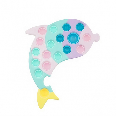 Jucarii, Copii & Bebe - Jucarie senzoriala antistres, Simple Dimple, Delfin, Macarons,Flippy