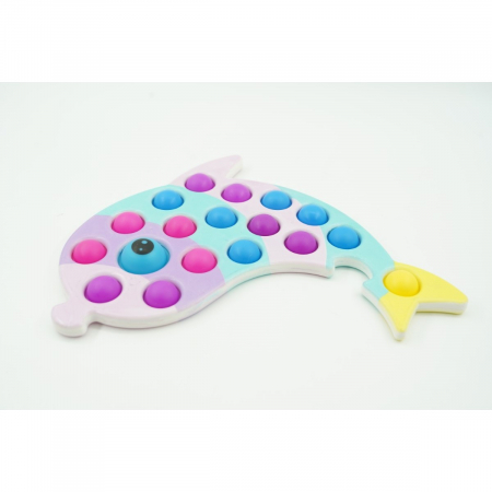 Jucarie senzoriala antistres, Simple Dimple, Delfin, Multicolor [3]