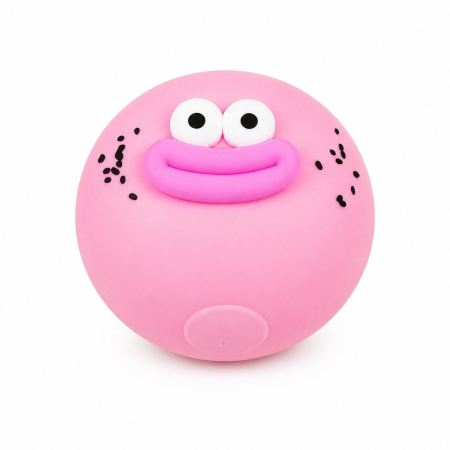 Jucarii, Copii & Bebe - Jucarie Senzoriala Squishy, Flippy, Model Gogoasa cu Ochi Mari, 1 Bucata, Textura Ultra-Densa, Jucarie Antistres pentru Copii si Adulti, Efect Calmant cu Revenire Lenta, 9 cm, Roz