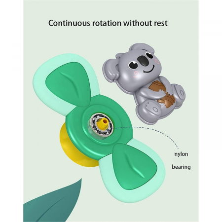 Jucarie Spinner pentru copii cu 2 laturi, Spinimals Premium Koala, Verde [1]