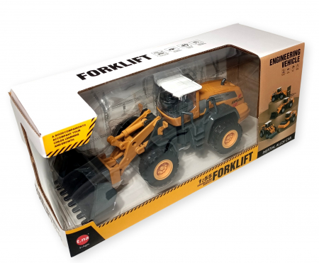Jucarie Vehicul utilitar metalic - Utilaj de constructie Buldoexcavator [2]
