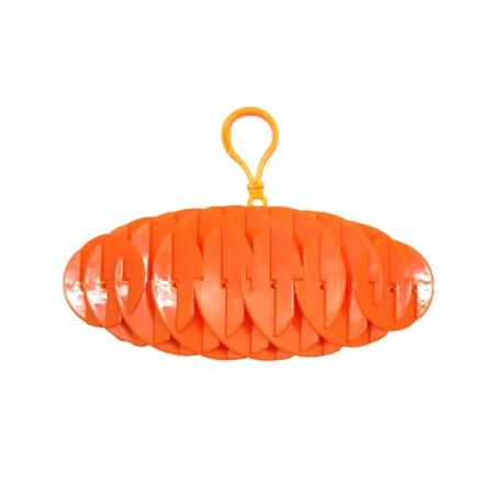 Jucarie Worm Fidget de Decompresie, Flippy, Anti Stres, Dimensiune Compacta 6 cm, Dimensiune Extinsa 15.5 cm, Portocaliu [2]