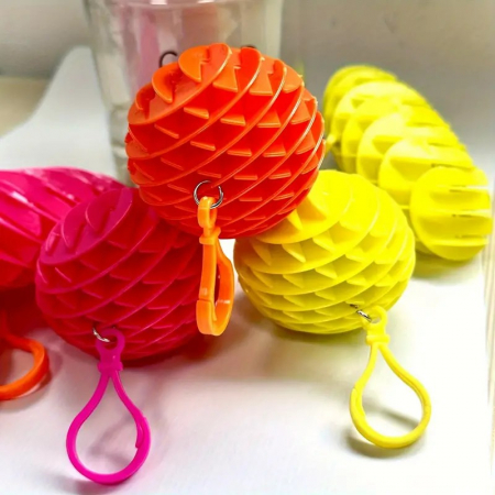 Jucarie Worm Fidget de Decompresie, Flippy, Anti Stres, Dimensiune Compacta 6 cm, Dimensiune Extinsa 15.5 cm, Portocaliu [6]