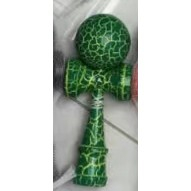 Kendama Crack, Flippy, din Lemn, 18 cm, +14 Ani, Diametru Bila 6 cm, Model Crapat, Verde [1]