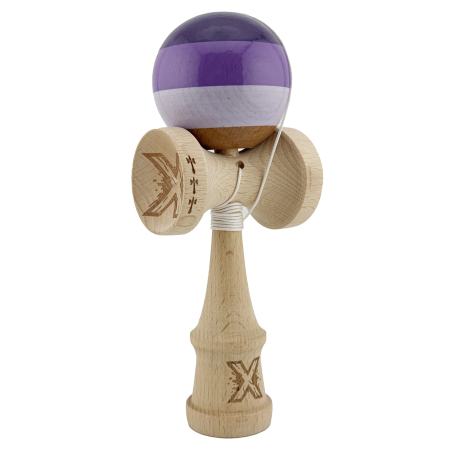 Kendama X Originala, Profesionala, Flippy, Big Cups V2, Super Sticky Legendary Cupe Mari, Rulment Metalic cu Ata 55 cm, Purpuriu/Mov/Lila [1]