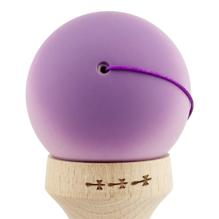 Kendama X Originala, Profesionala, Flippy, Cupe Mari KING SIZE V3, Rubber Grip, Gaura in Baza, Rulment Metalic, din lemn 18 cm, Ata 62/65 cm, Gradient Mov/Alb [8]