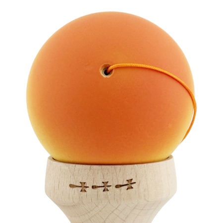 Kendama X Originala, Profesionala, Flippy, Cupe Mari KING SIZE V3, Rubber Grip, Gaura in Baza, Rulment Metalic, din lemn 18 cm, Ata 62/65 cm, Gradient Portocaliu/Galben/Alb [8]