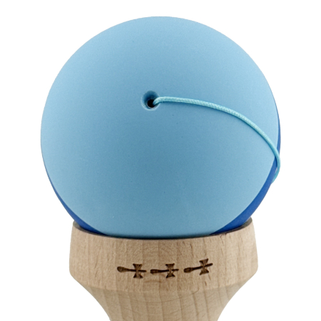Kendama X Originala, Profesionala, Flippy, Cupe Mari KING SIZE V3, Rubber Grip, Gaura in Baza, Rulment Metalic, din lemn 18 cm, Ata 62/65 cm, M Bleu/Albastru/Bleu [9]