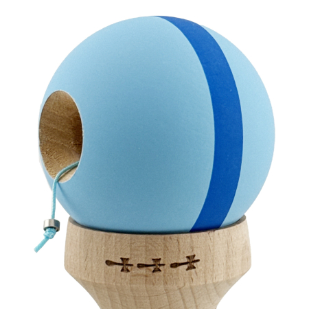 *LICHIDARE STOC* Kendama X Originala, Profesionala, Flippy, Cupe Mari KING SIZE V3, Rubber Grip, Gaura in Baza, Rulment Metalic, din lemn 18 cm, Ata 62/65 cm, M Bleu/Albastru/Bleu [6]