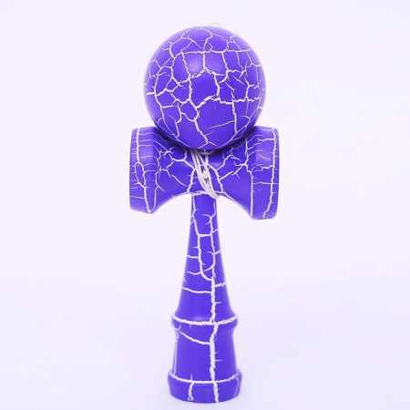 Kendama X Originala, Profesionala, Flippy, Kendama Cracked, din Lemn – 18 cm, Crack Mov/Alb [1]