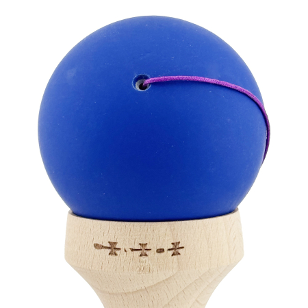 Kendama X Originala, Profesionala, Flippy, Rubber Grip, Cupe Mari KING SIZE V3, Gaura in Baza, Rulment Metalic, din lemn 18 cm, Ata 62/65 cm, Bicolor Albastru inchis/Rosu [9]