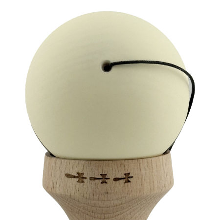 Kendama X Originala, Profesionala, Flippy, Rubber Grip, Cupe Mari KING SIZE V3, Gaura in Baza, Rulment Metalic, din lemn 18 cm, Ata 62/65 cm, Bicolor Galben/Negru [9]