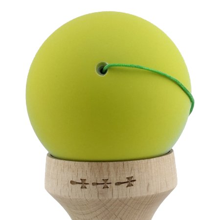 Kendama X Originala, Profesionala, Flippy, Rubber Grip, Cupe Mari KING SIZE V3, Gaura in Baza, Rulment Metalic, din lemn 18 cm, Ata 62/65 cm, Gradient Galben/Albastru [9]