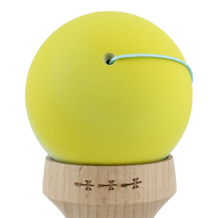 Kendama X Originala, Profesionala, Flippy, Rubber Grip, Cupe Mari KING SIZE V3, Gaura in Baza, Rulment Metalic, din lemn 18 cm, Ata 62/65 cm, Gradient Galben/Verde deschis [8]