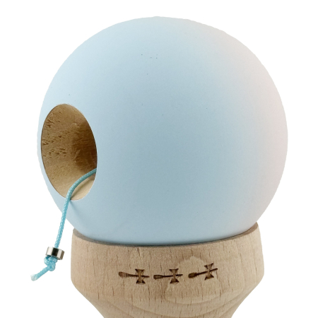 Kendama X Originala, Profesionala, Flippy, Rubber Grip, Cupe Mari KING SIZE V3, Gaura in Baza, Rulment Metalic, din lemn 18 cm, Ata 62/65 cm, Gradient Lila/Turcoaz [6]